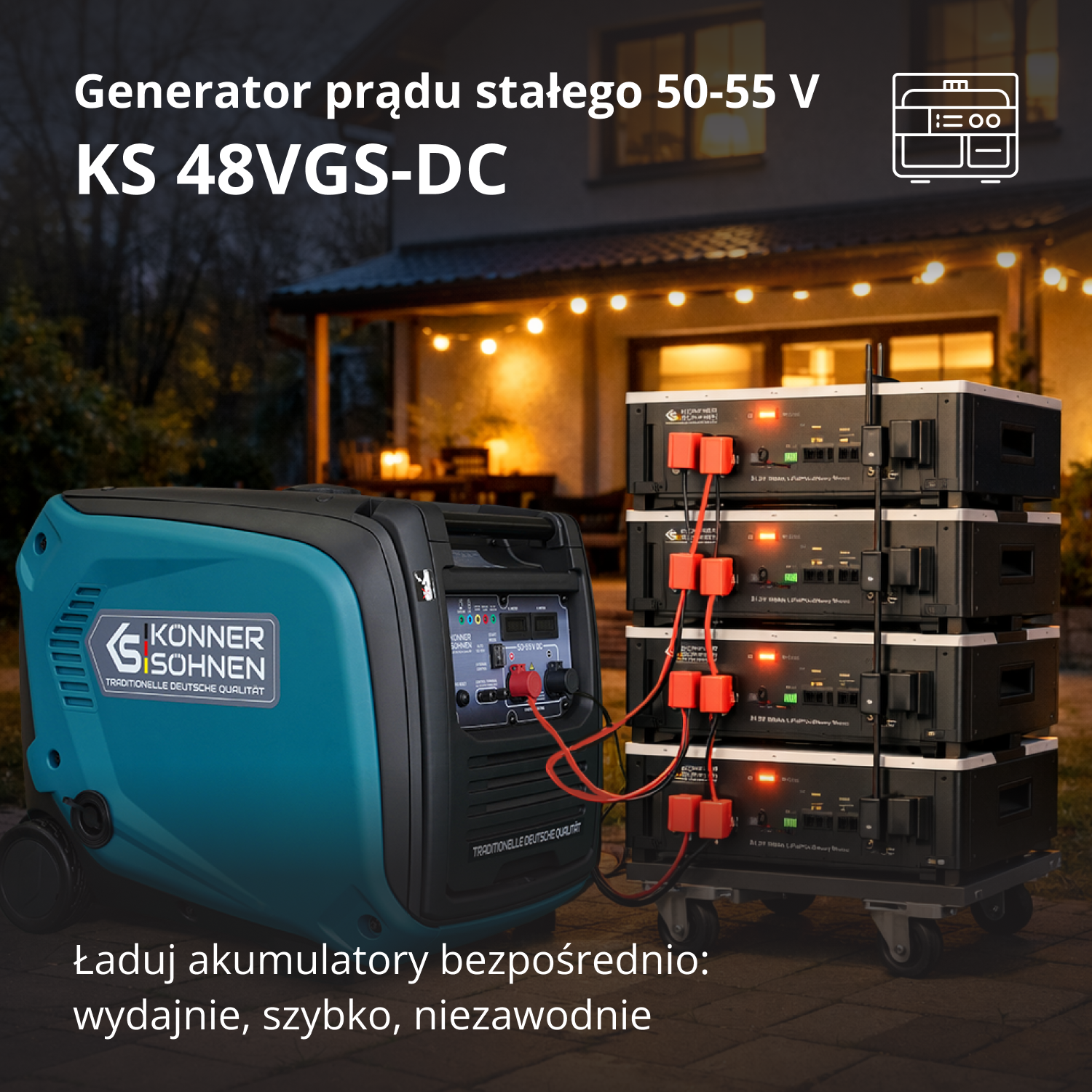 Generator prądu stałego KS 48VGS-DC wersja 50–55V