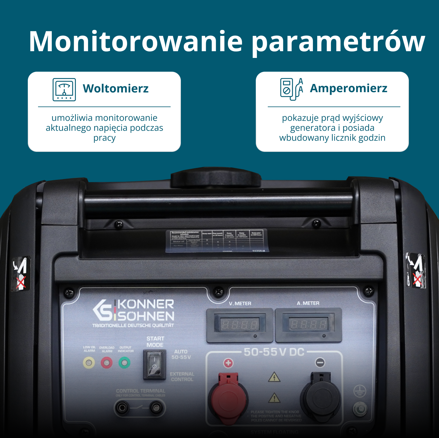 Generator prądu stałego KS 48VS-DC, wersja 50–55V