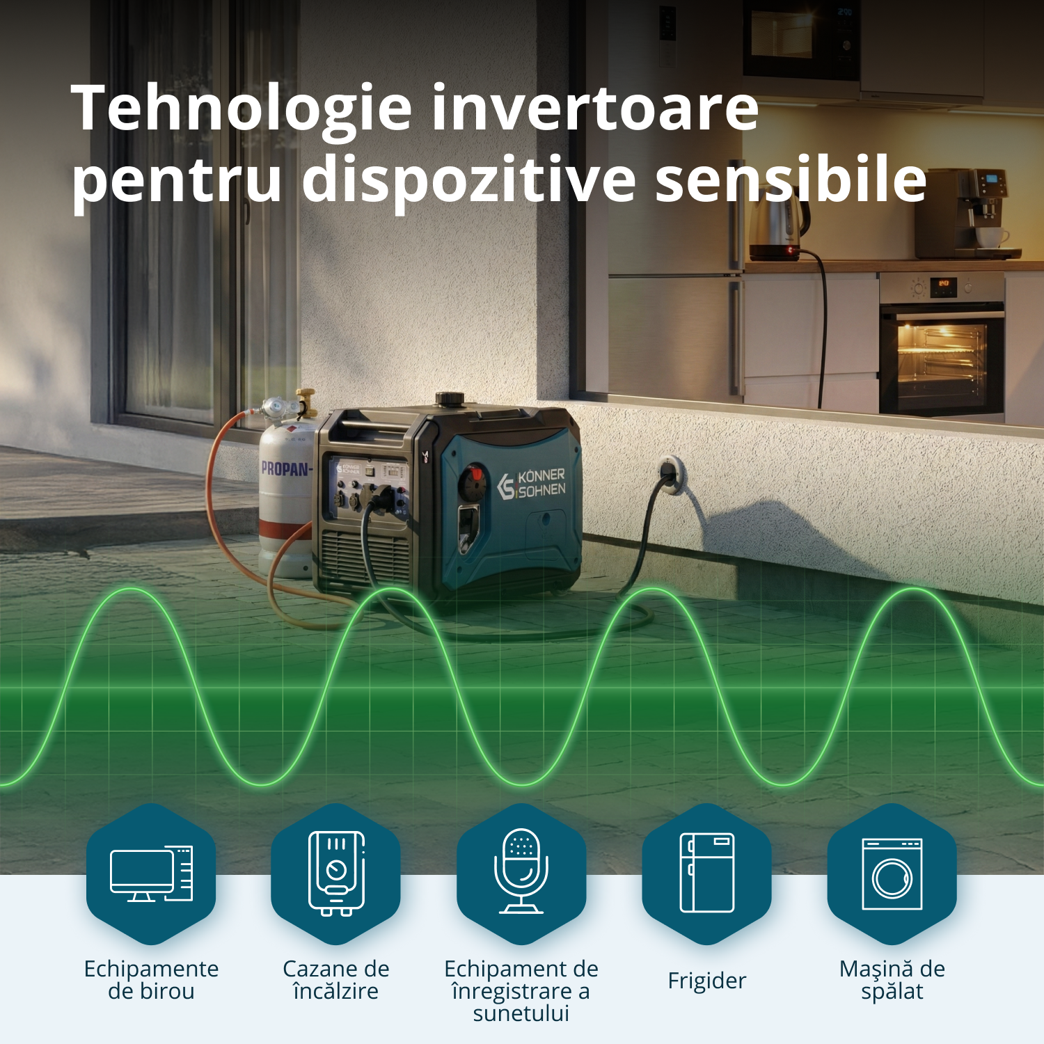 Generator cu inverter pe GPL/benzină KS 4000iEG S