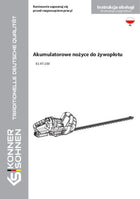 Akumulatorowe nożyce do żywopłotu KS HT-20V