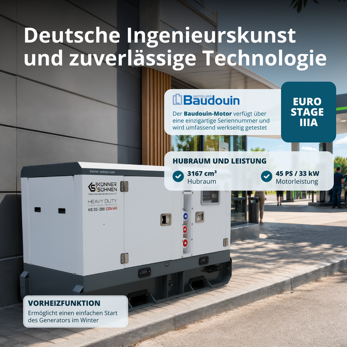 Dreiphasiges Diesel-Kraftwerk KS 35-3BE