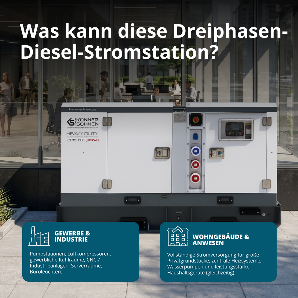 Dreiphasiges Diesel-Kraftwerk KS 35-3BE