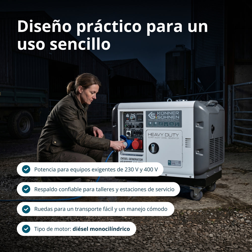 Generador diésel "Könner & Söhnen" KS 9300DE-1/3 ATSR (EURO V)