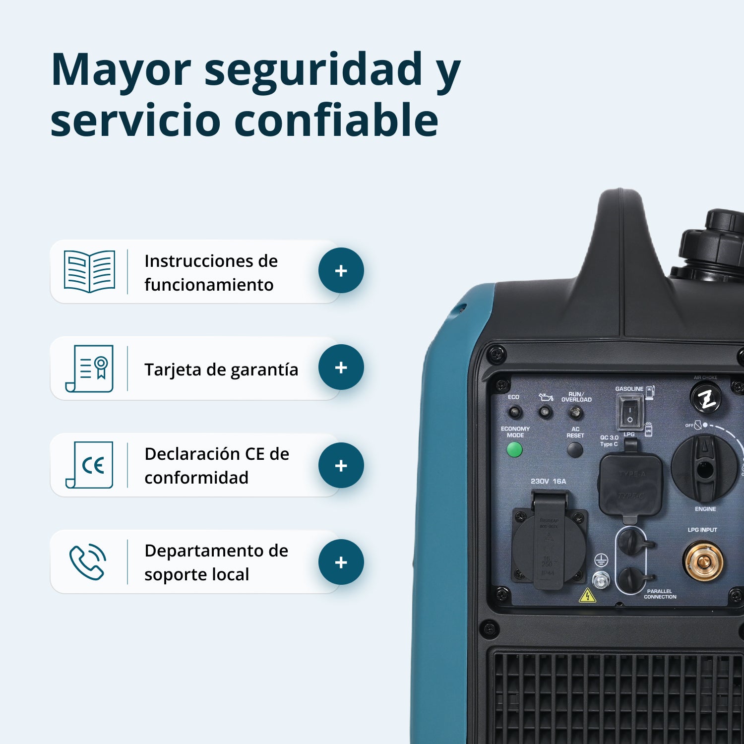 Generador Inverter (gasolina/gas) KS 1900iG S (Reacondicionado Excelente estado)