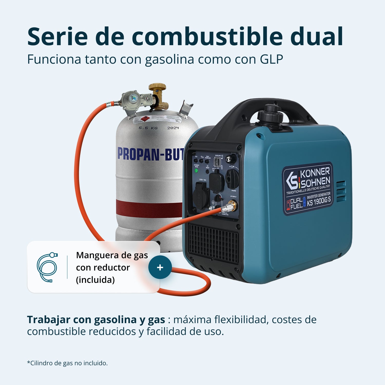 Generador Inverter (gasolina/gas) KS 1900iG S (Reacondicionado Excelente estado)