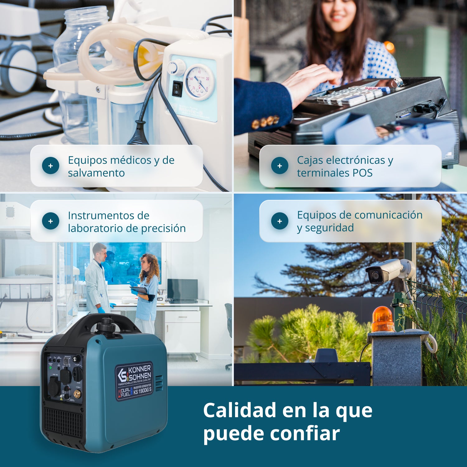 Generador Inverter (gasolina/gas) KS 1900iG S (Reacondicionado Excelente estado)