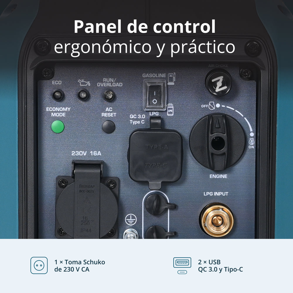 Generador Inverter (gasolina/gas) KS 1900iG S 