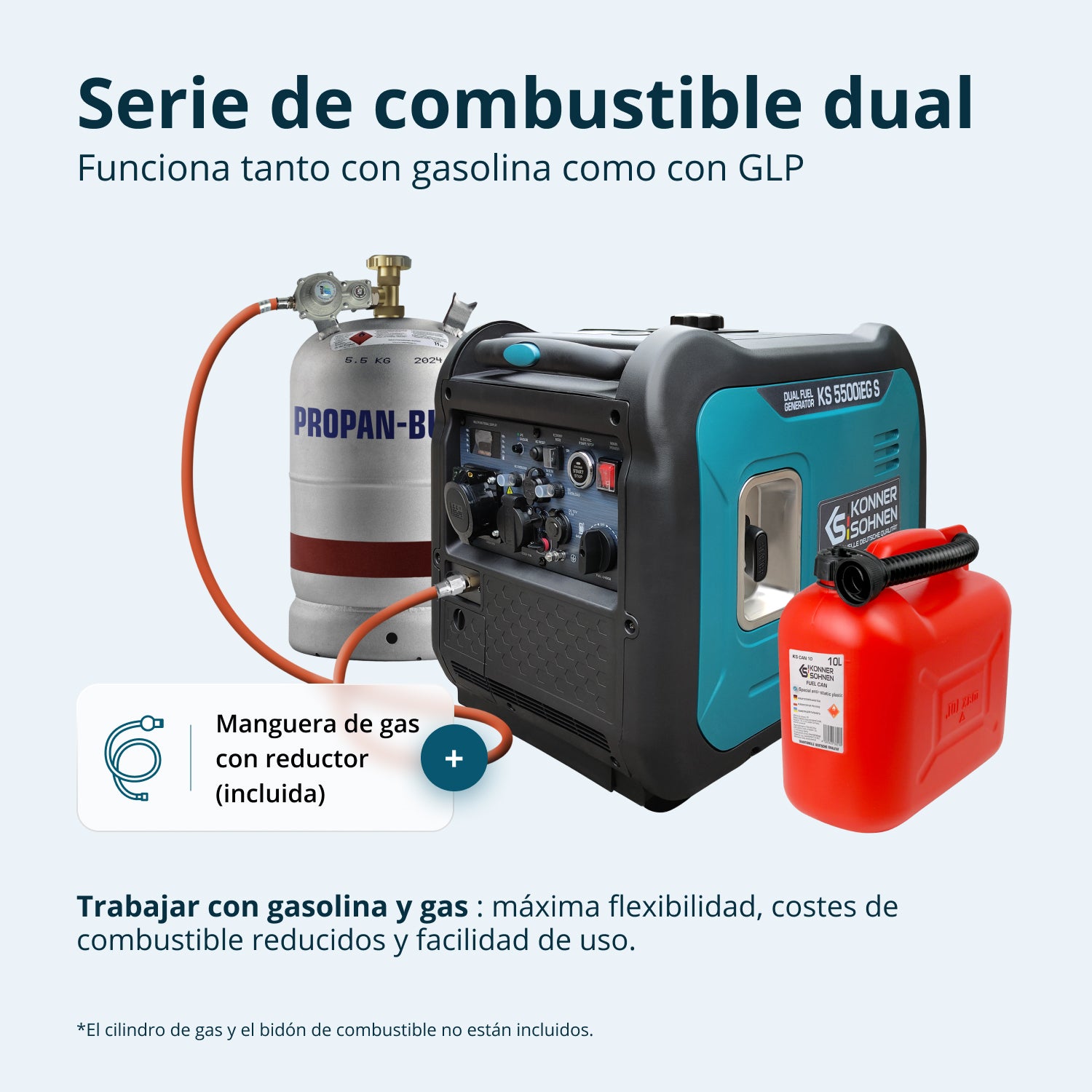 Generador inverter híbrido de gas/gasolina KS 5500iEG S