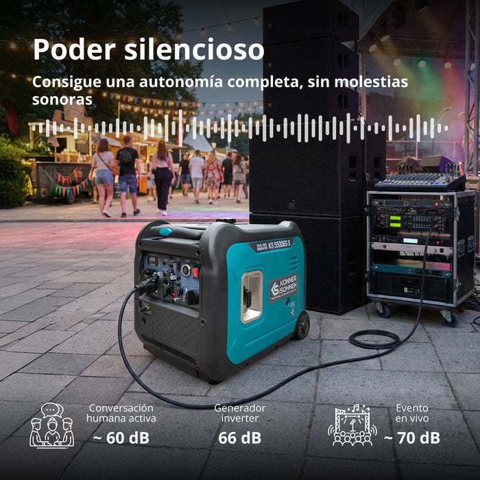 Generador inverter híbrido de gas/gasolina KS 5500iEG S