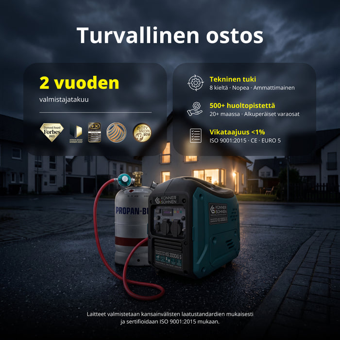 LPG/Bensiini-invertterigeneraattori KS 3000iG S