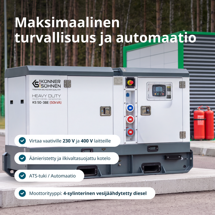 Kolmivaiheinen dieselvoimala KS 50-3BE