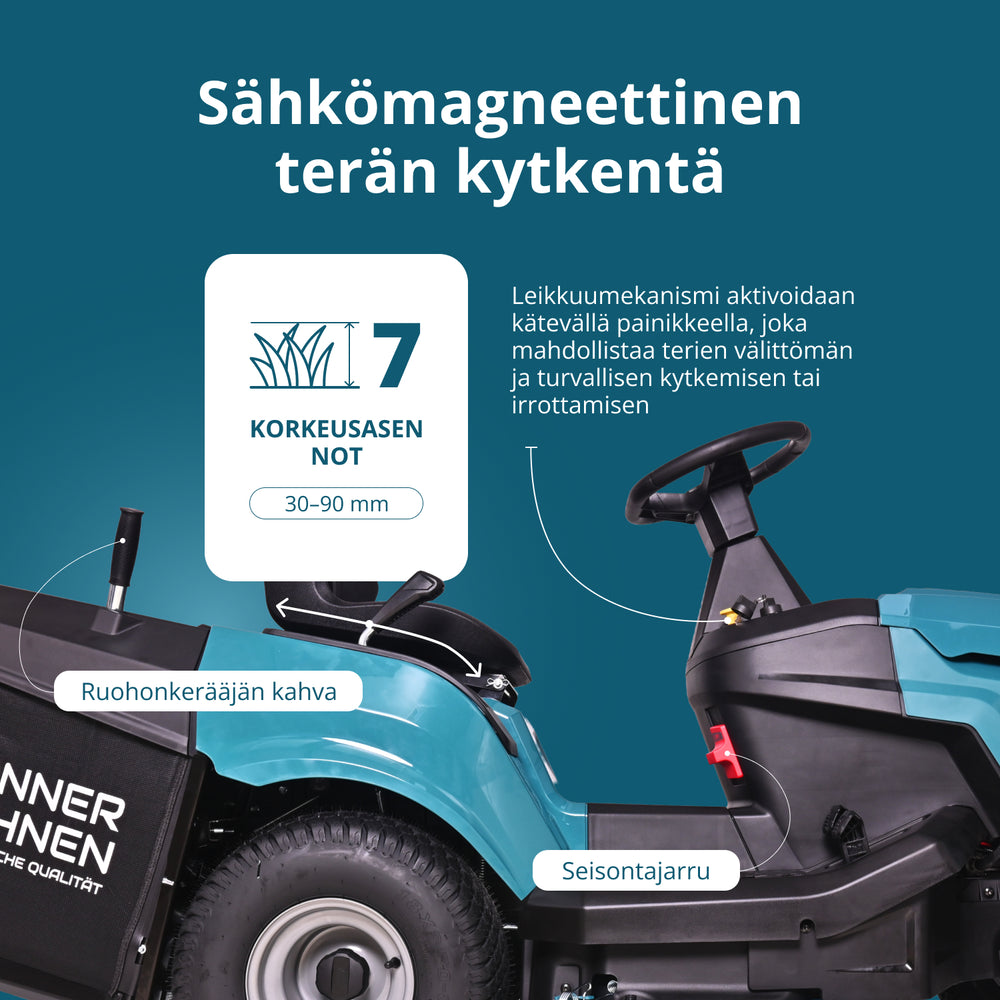 Bensiinikäyttöinen Traktoriruohonleikkuri KS 98TMG-H