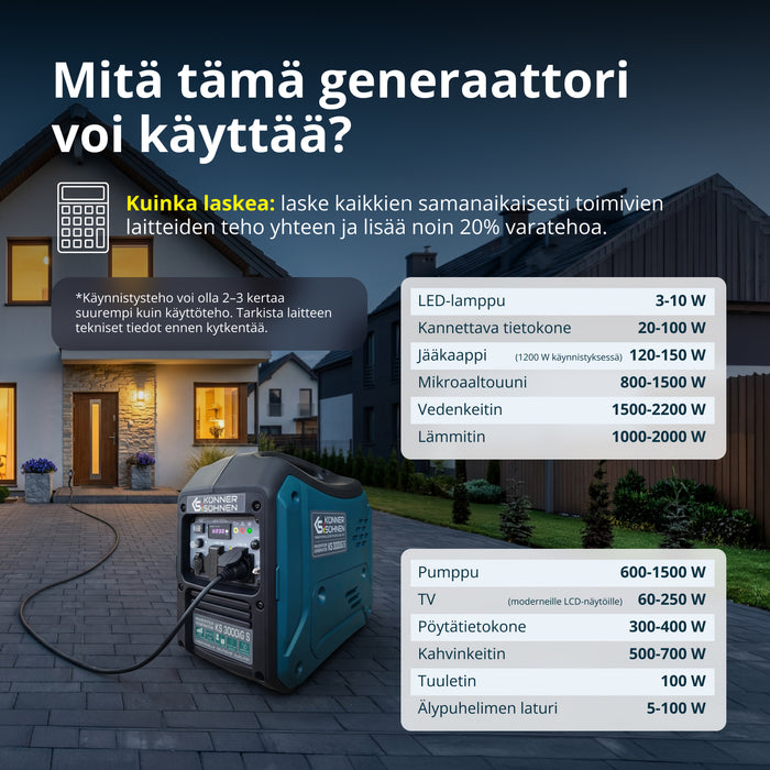LPG/bensiini-invertterigeneraattori KS 3000iG S