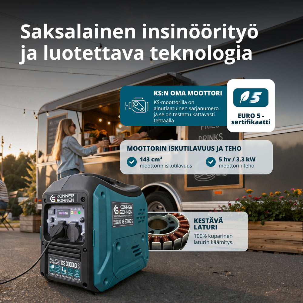 LPG/bensiini-invertterigeneraattori KS 3000iG S