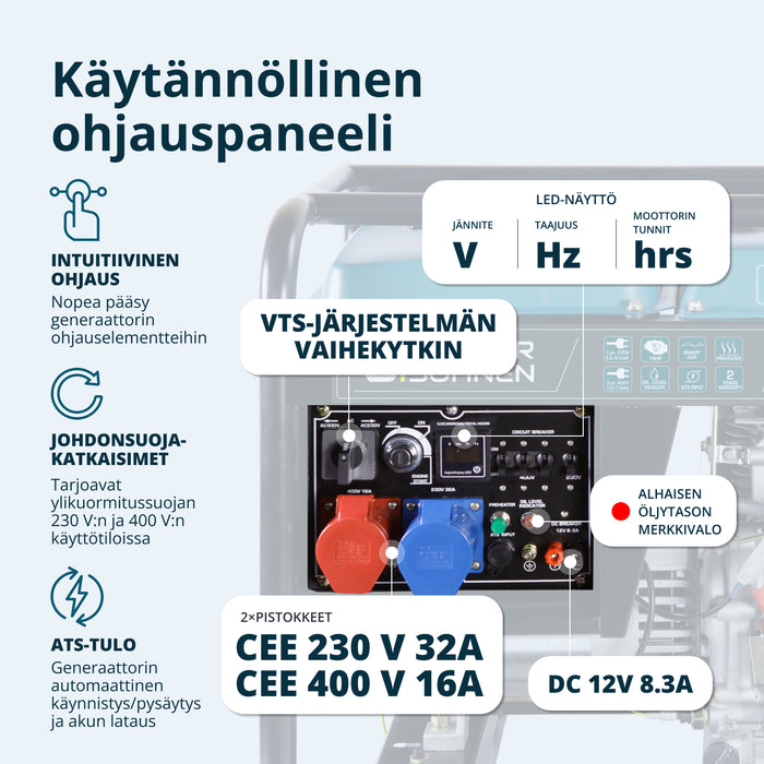 Dieselgeneraattori "Könner & Söhnen" KS 9100HDE-1/3 ATSR (EURO V)