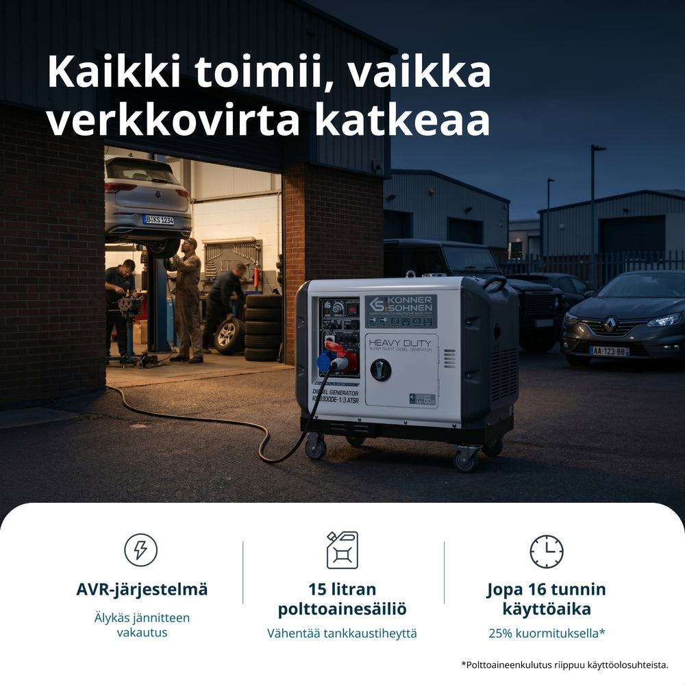Dieselgeneraattori "Könner & Söhnen" KS 9300DE-1/3 ATSR (EURO V)