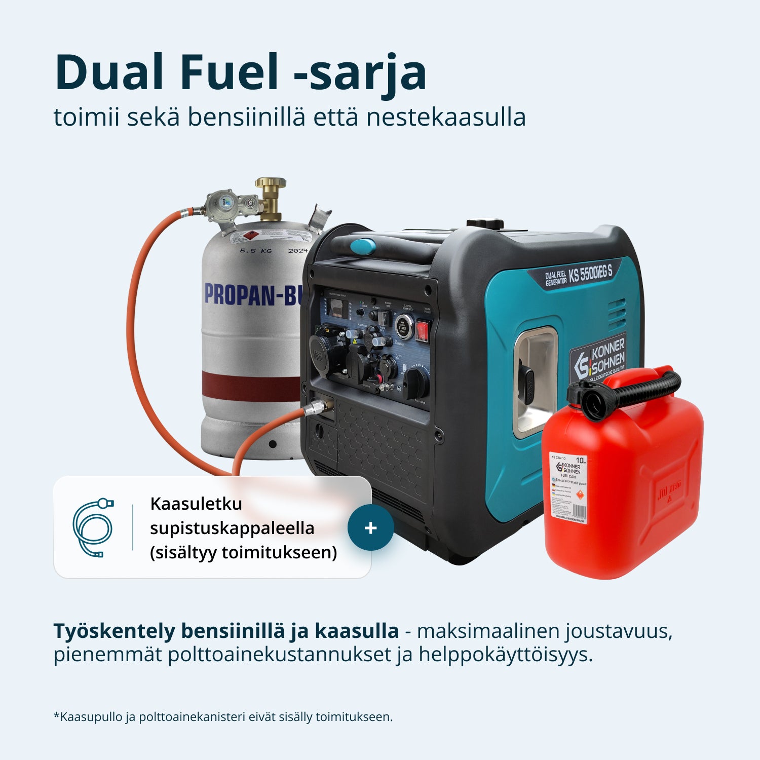 LPG/bensiini-invertterigeneraattori KS 5500iEG S