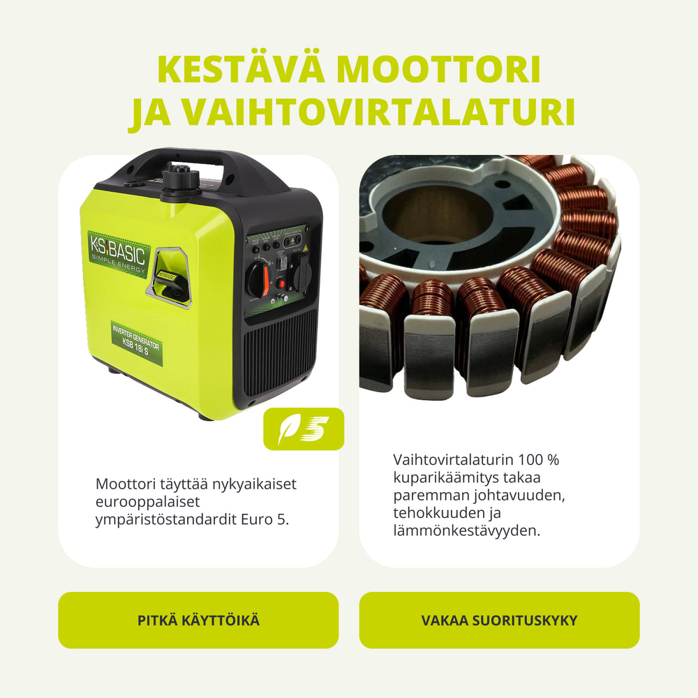 Invertterigeneraattori KSB 18i S
