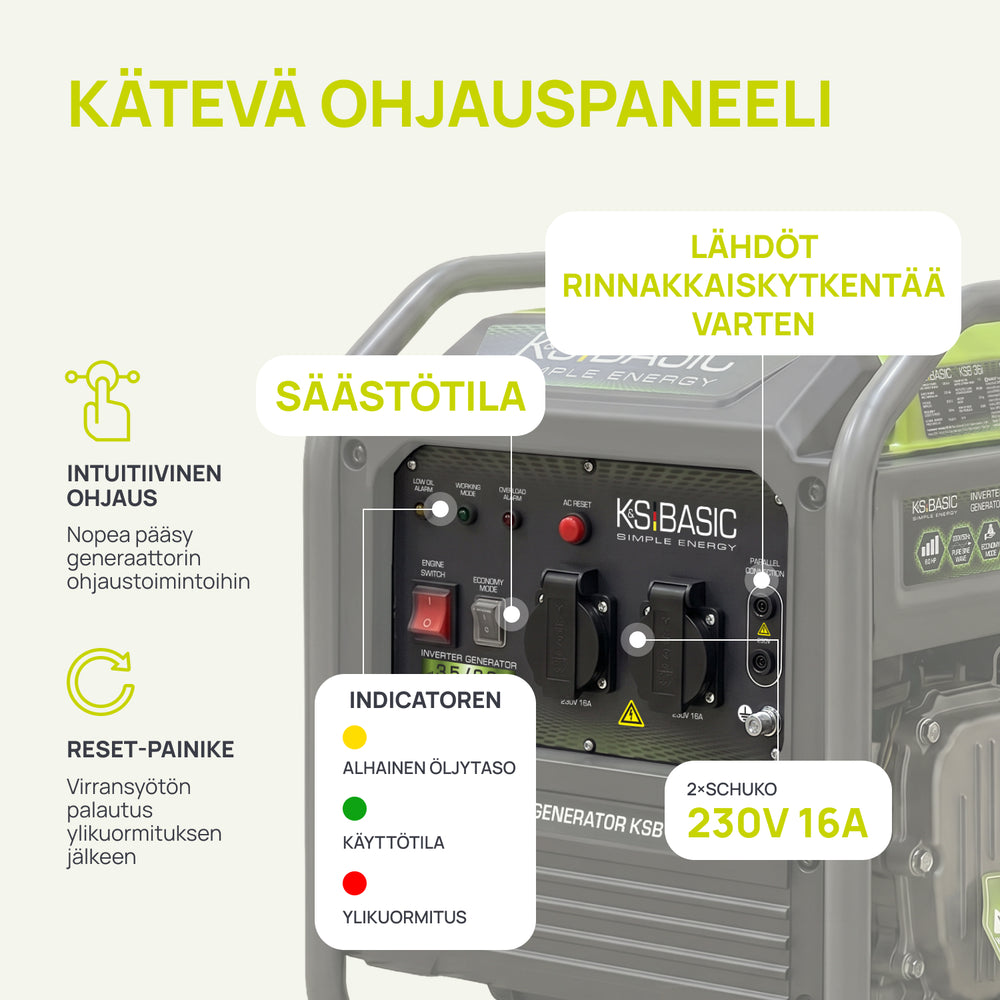 Invertterigeneraattori KSB 36i
