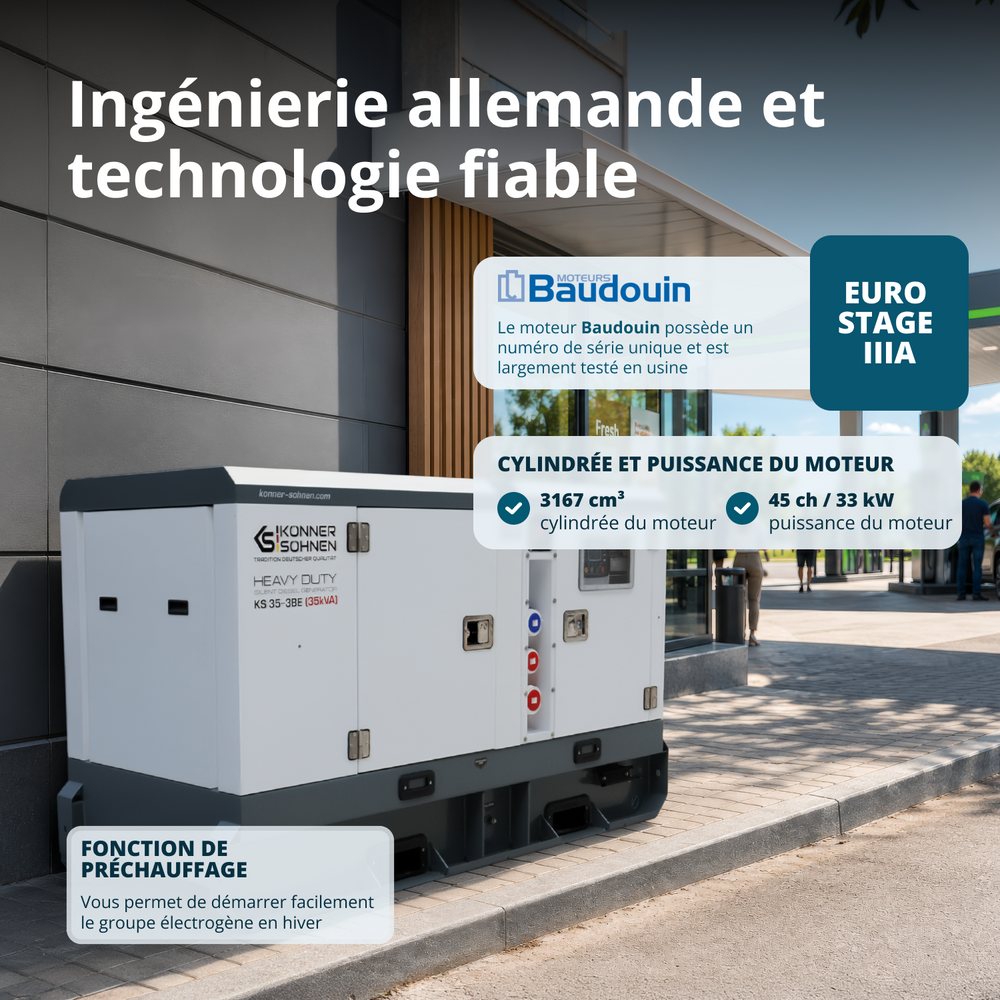 Centrale électrique diesel triphasée KS 35-3BE
