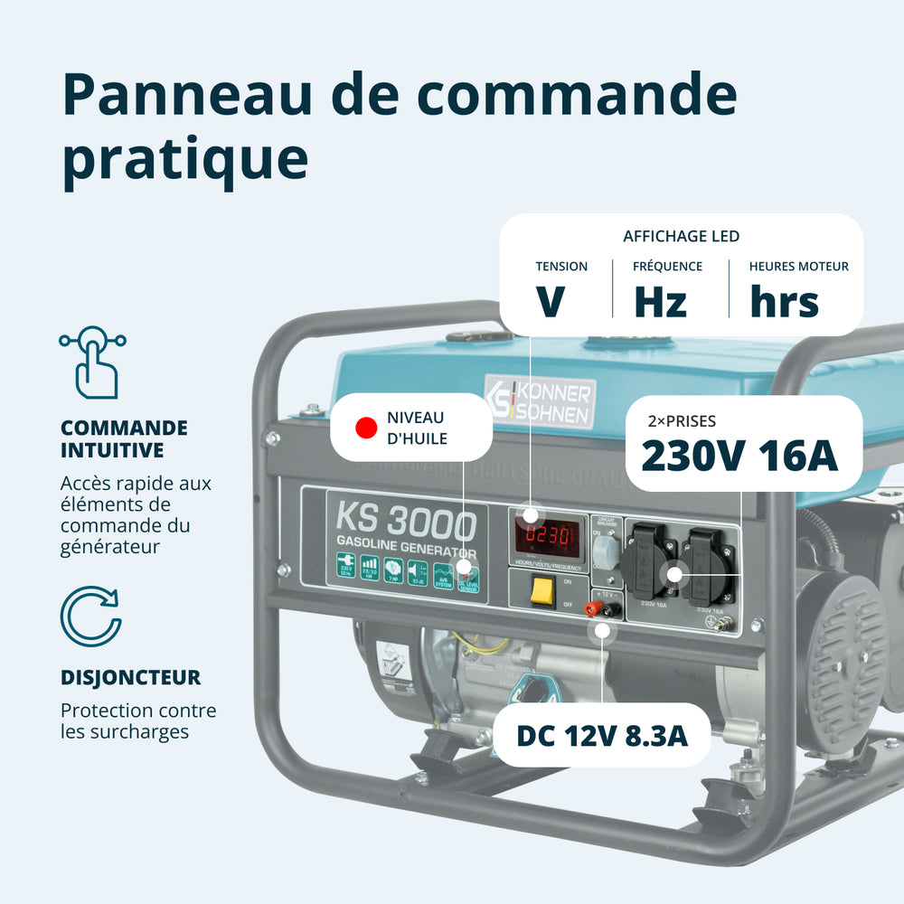 Groupe électrogène à essence "Könner & Söhnen" KS 3000