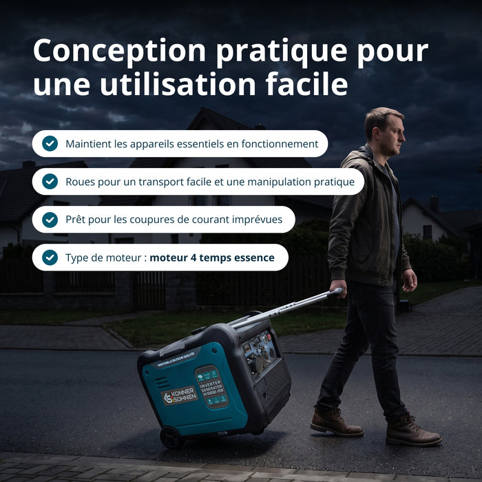 Groupe électrogène-onduleur dans la boîte anti-bruit KS 5500iE S ATSR