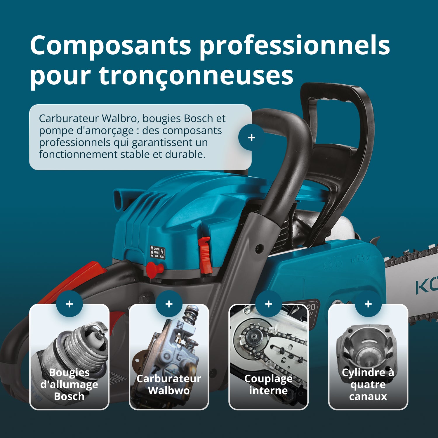 Tronçonneuse à essence KS CS40G-20