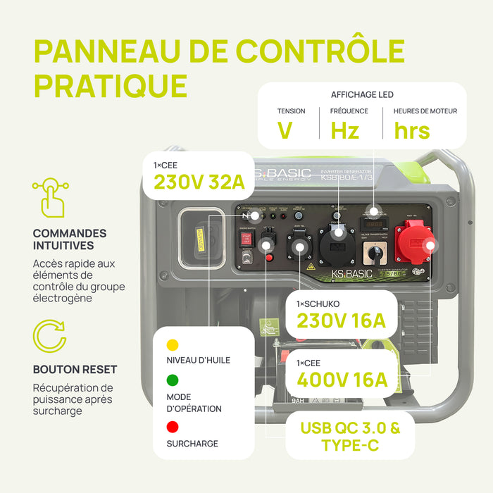 Groupe électrogène Inverter KSB 80iE-1/3