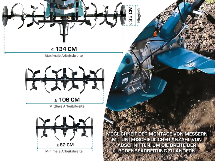 Benzindrevet fræser KS 9HP-1350G-3 (400)