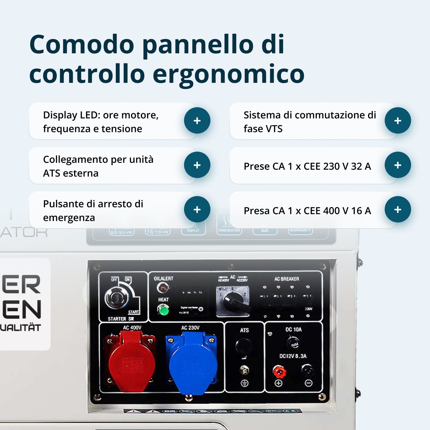 Generatore diesel "Könner & Söhnen" KS 9200HDES-1/3 ATSR (EURO V)