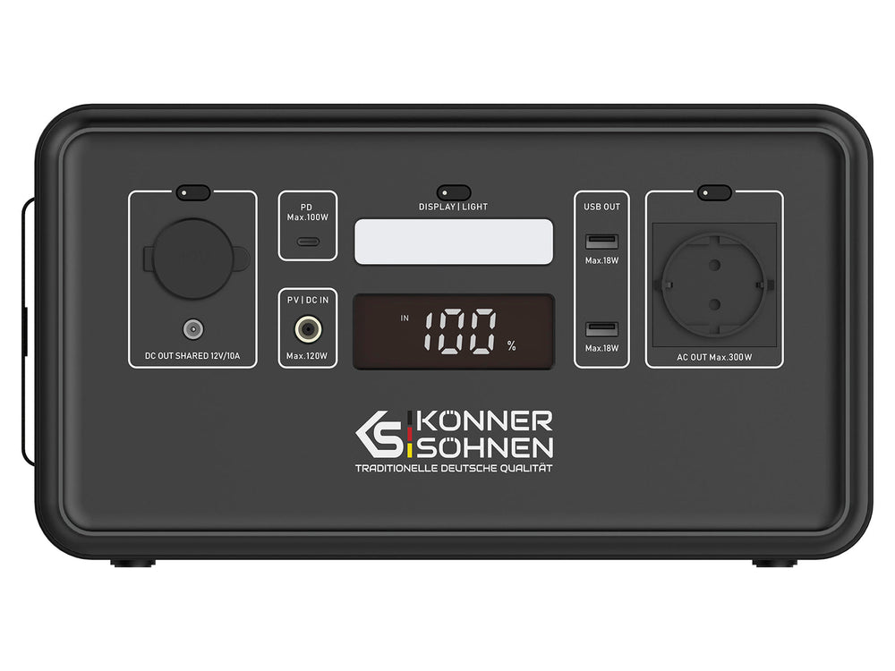 Central eléctrica portátil LifePO4 KS 300PS (Reacondicionado – Estado aceptable)