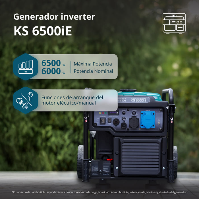 Generador inverter de gasolina KS 6500iE