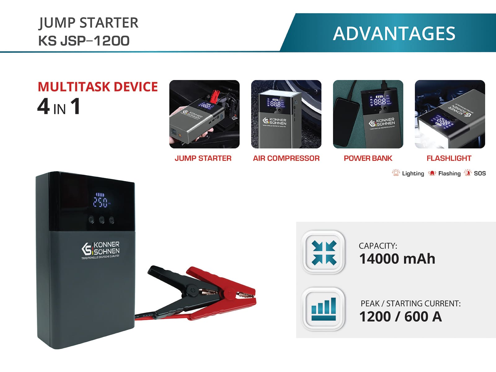 Starter de pornire cu compresor de aer KS JSP-1200