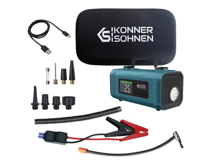 Startkabel med batteridriven kompressor KS JSP-2000
