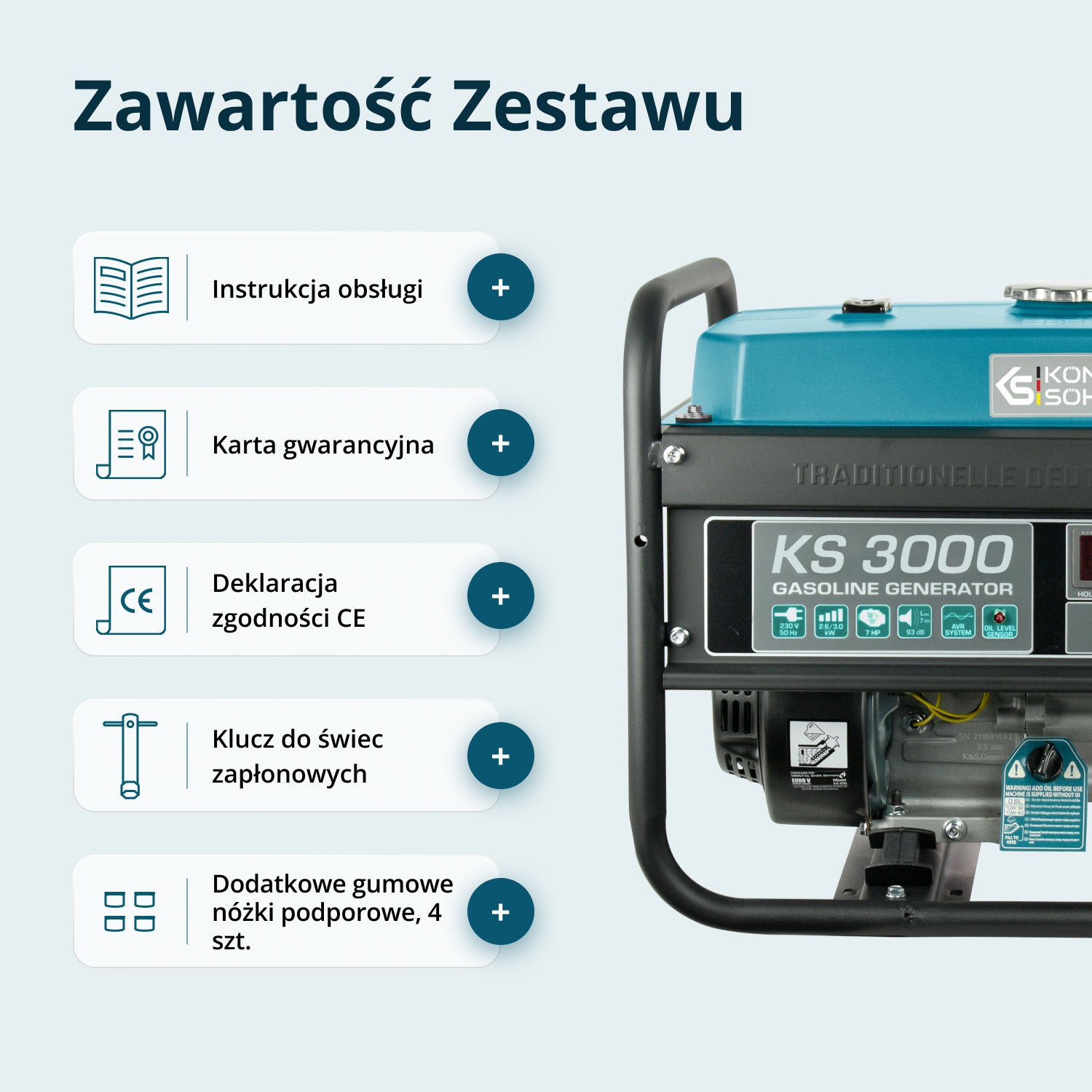 Generator benzynowy „Könner & Söhnen” KS 3000