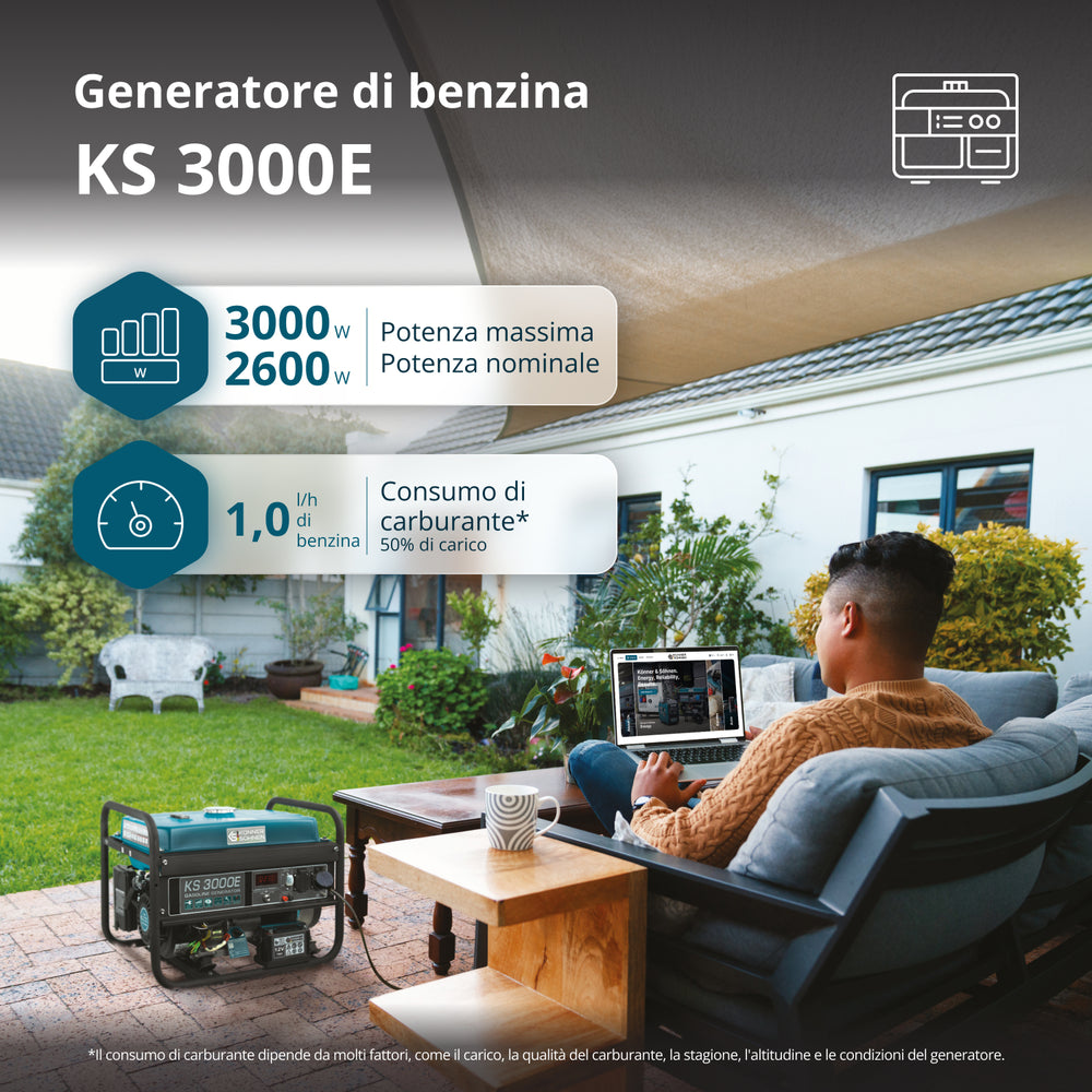 Generatore a benzina "Könner & Söhnen" KS 3000E