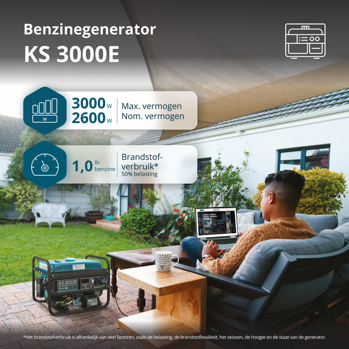 Bensiinikäyttöinen generaattori 'Könner & Söhnen' KS 3000E