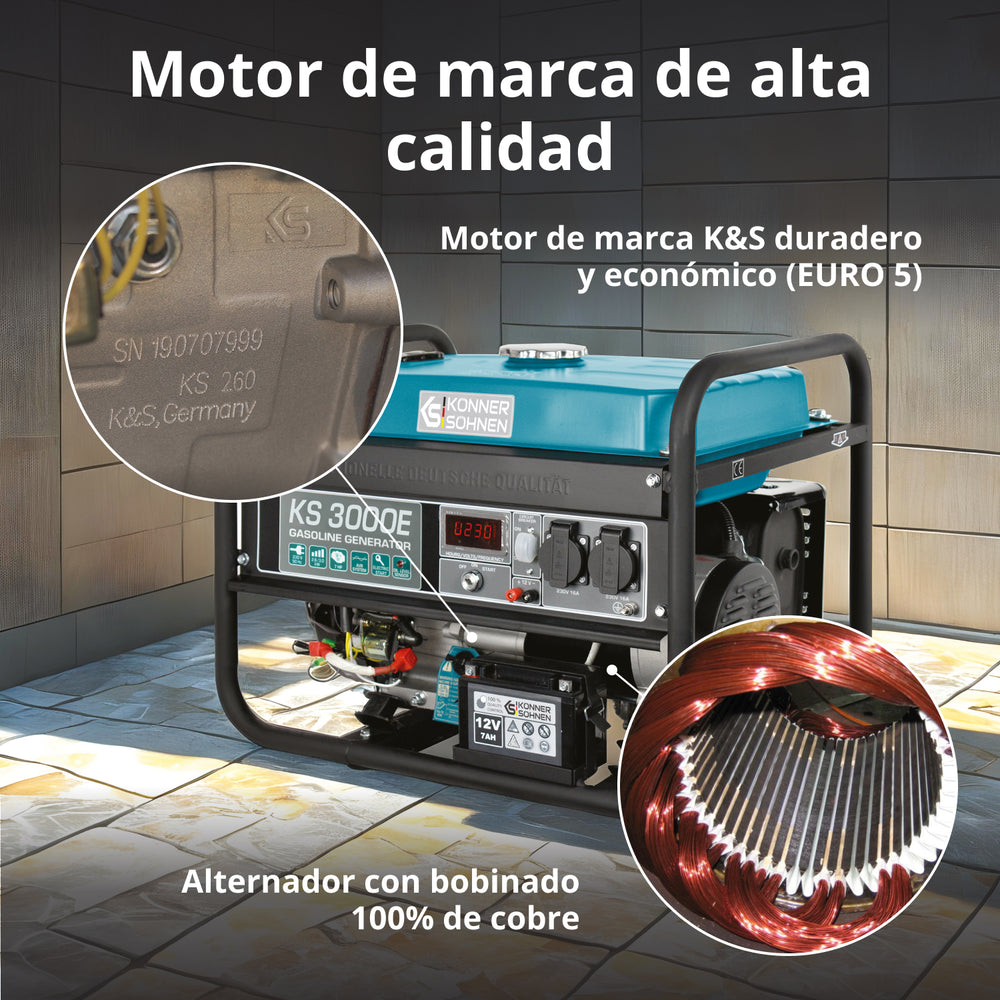 Generador de gasolina "Könner & Söhnen" KS 3000E