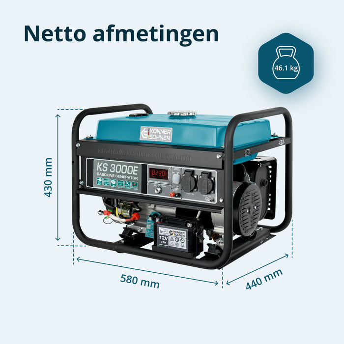 Bensiinikäyttöinen generaattori 'Könner & Söhnen' KS 3000E