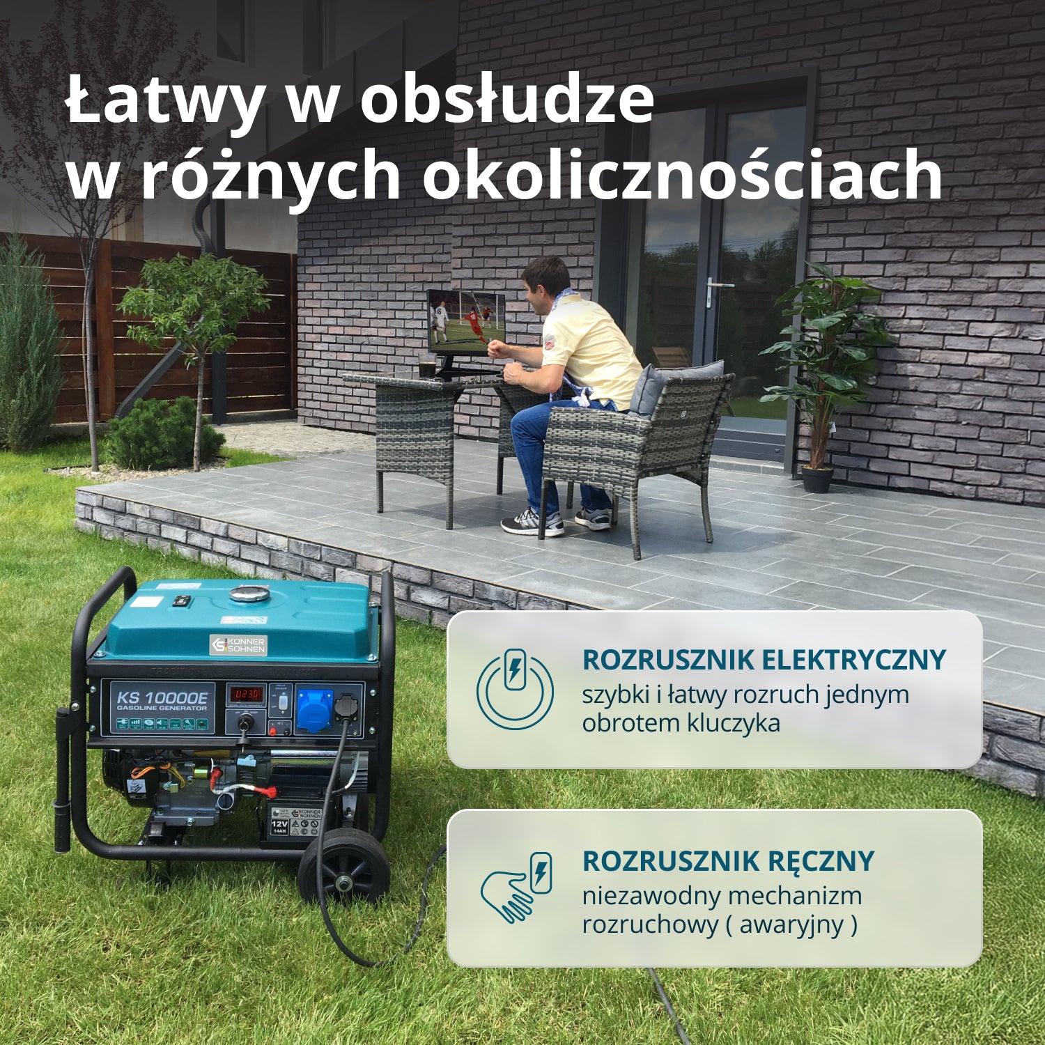 Generator benzynowy „Könner & Söhnen” KS 10000E