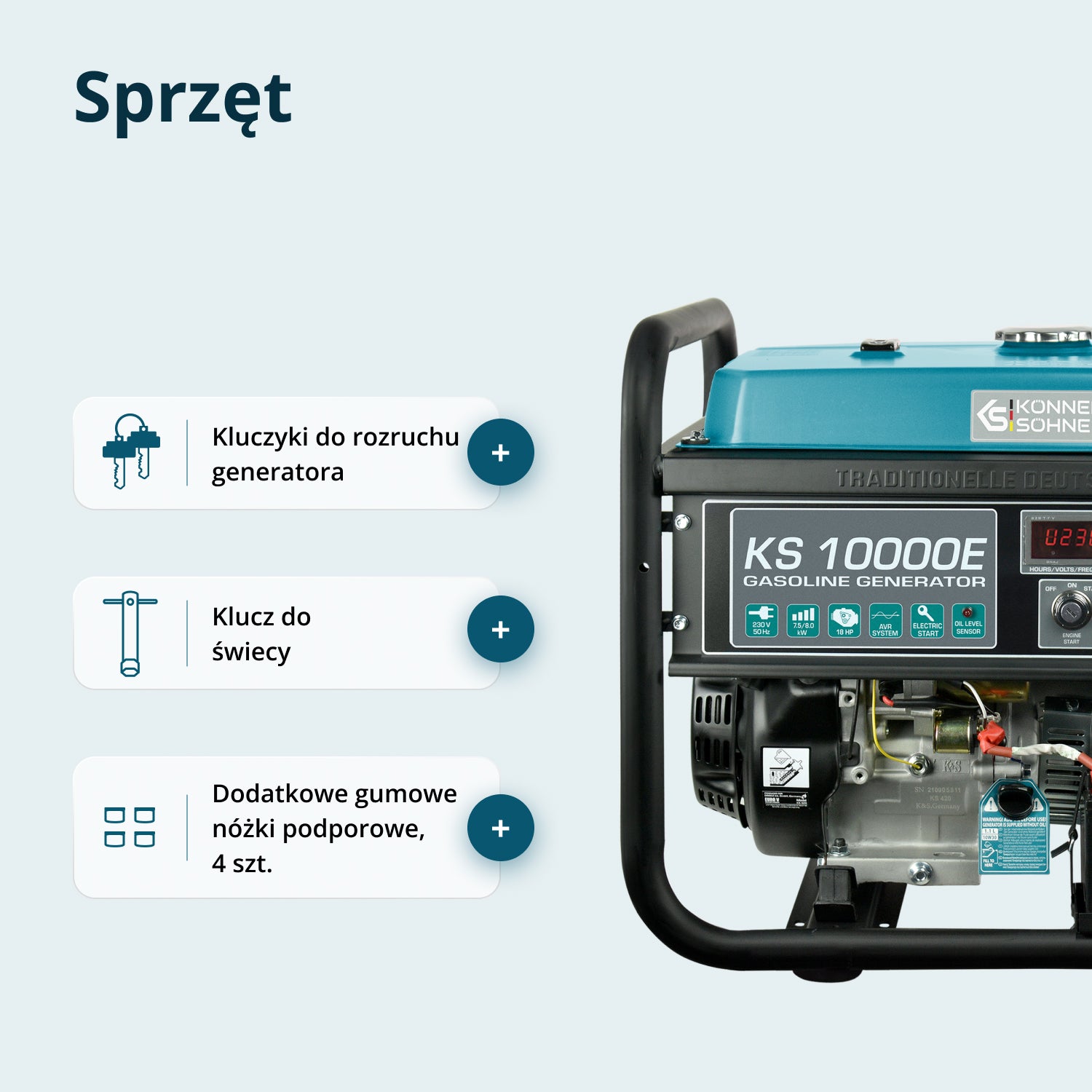 Generator benzynowy „Könner & Söhnen” KS 10000E