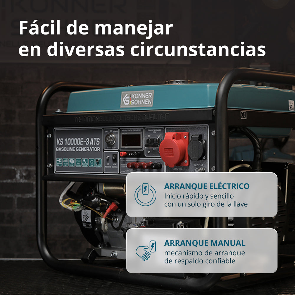 Generador de gasolina "Könner & Söhnen" KS 10000E-3 ATS