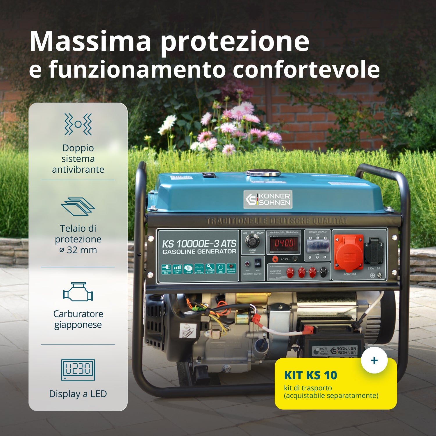 Generatore a benzina "Könner & Söhnen" KS 10000E-3 ATS
