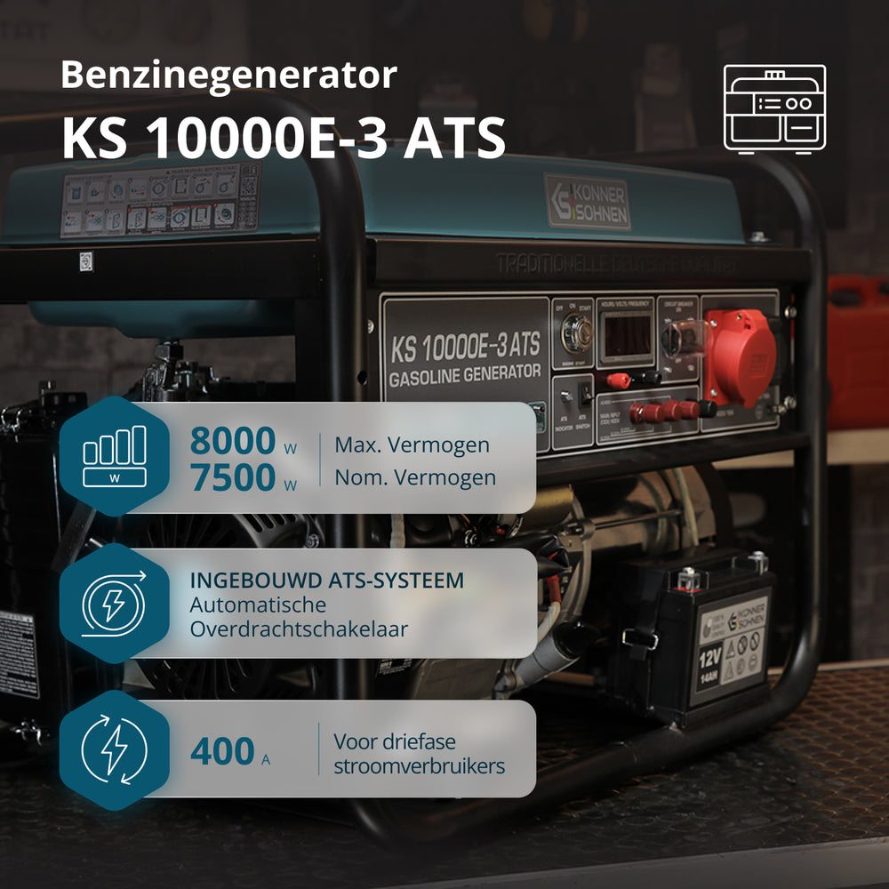 Γεννήτρια βενζίνης «Könner & Söhnen» KS 10000E-3 ATS