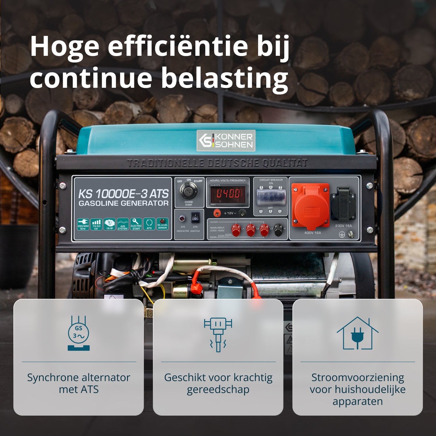 Benzingenerator "Könner & Söhnen" KS 10000E-3 ATS