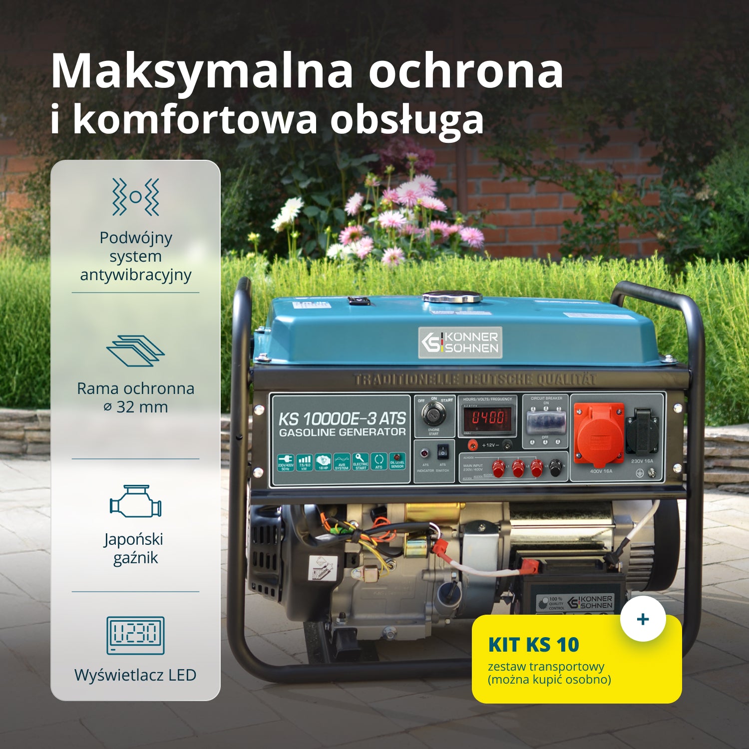 Generator benzynowy „Könner & Söhnen” KS 10000E-3 ATS