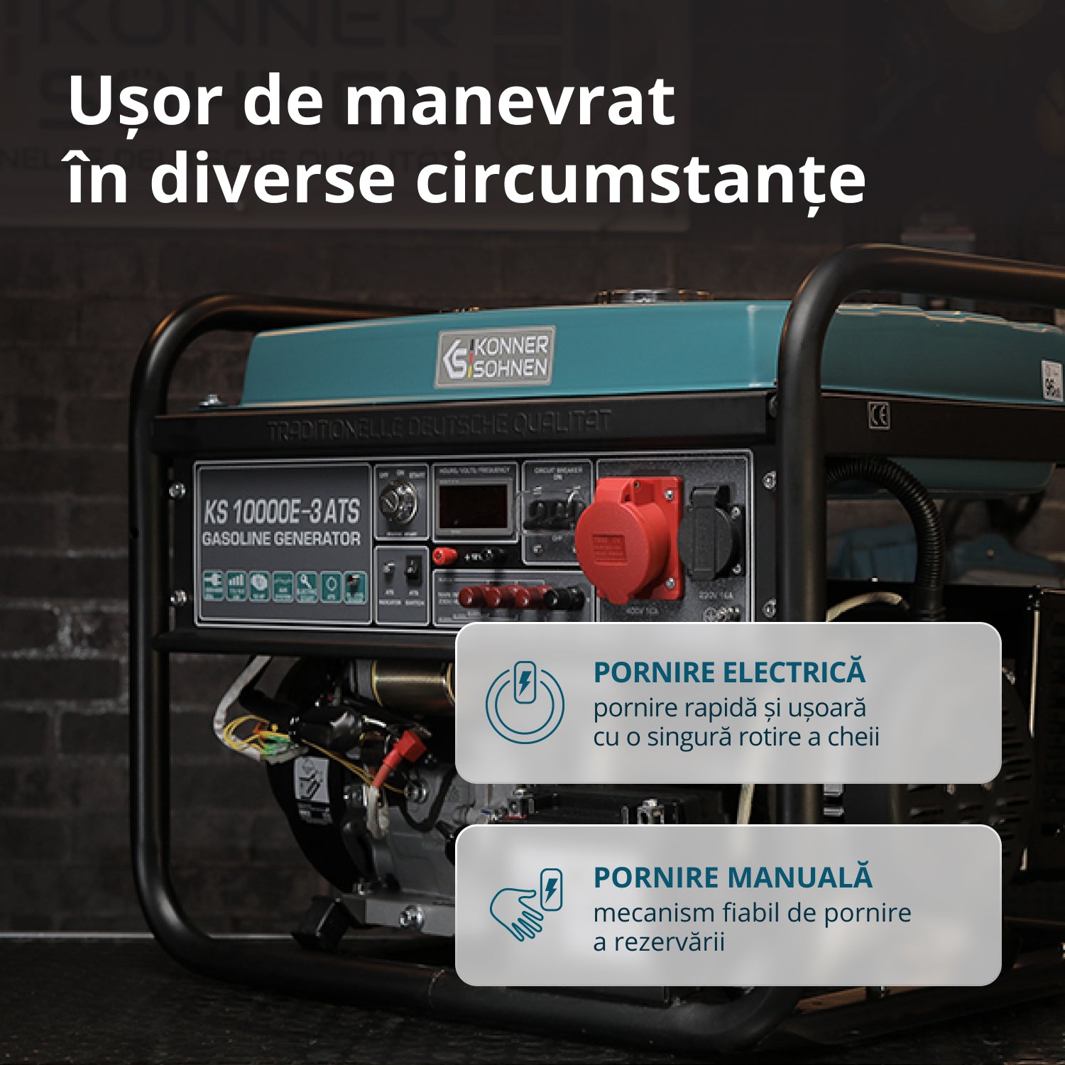 Generator pe benzină „Könner & Söhnen” KS 10000E-3 ATS