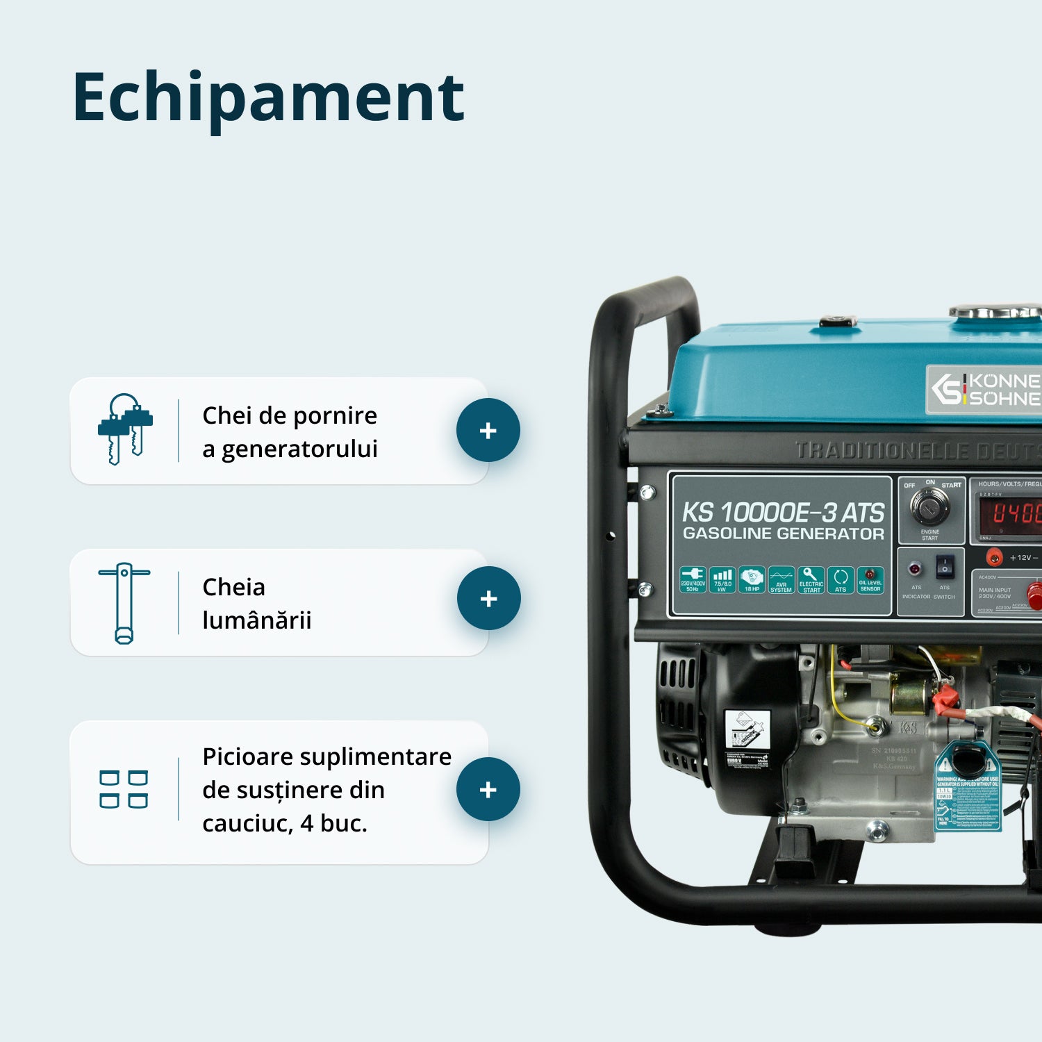 Generator pe benzină „Könner & Söhnen” KS 10000E-3 ATS