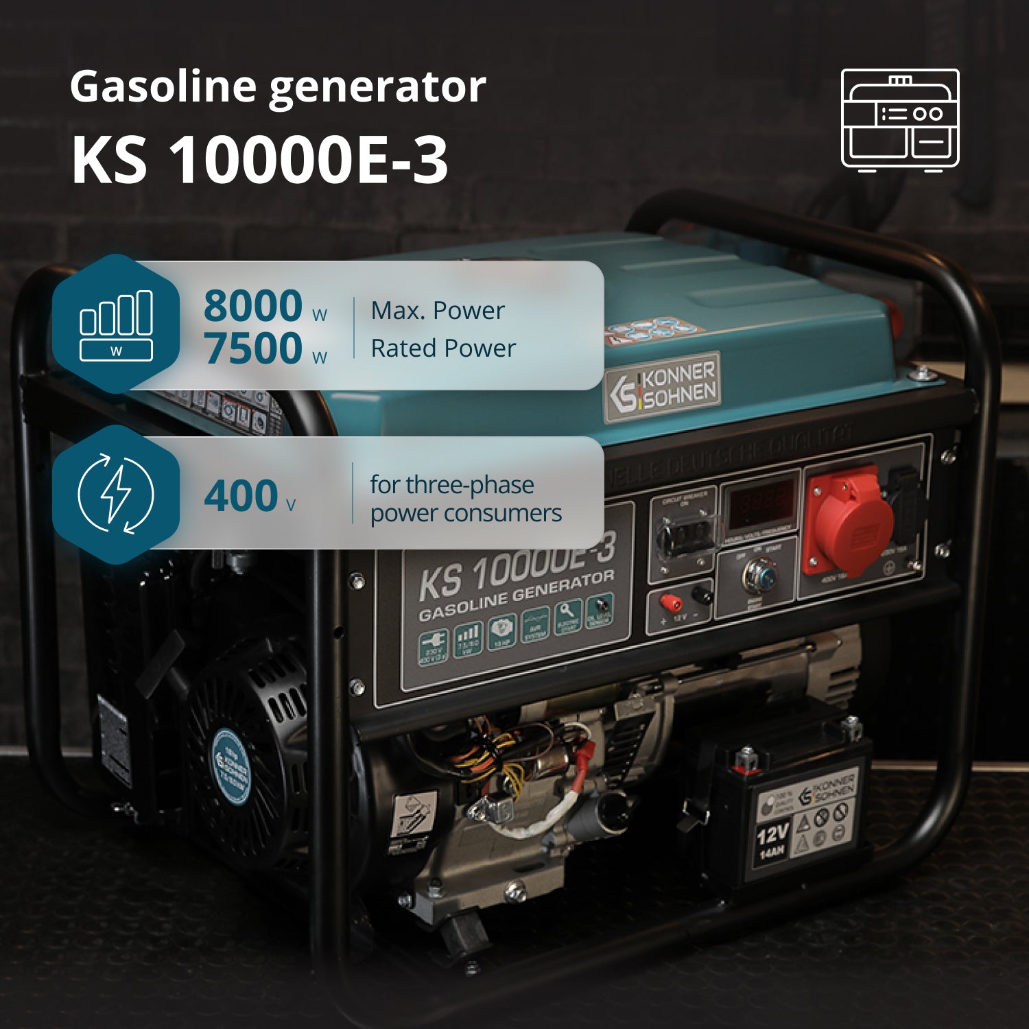 Gasoline generator "Könner & Söhnen" KS 10000E-3