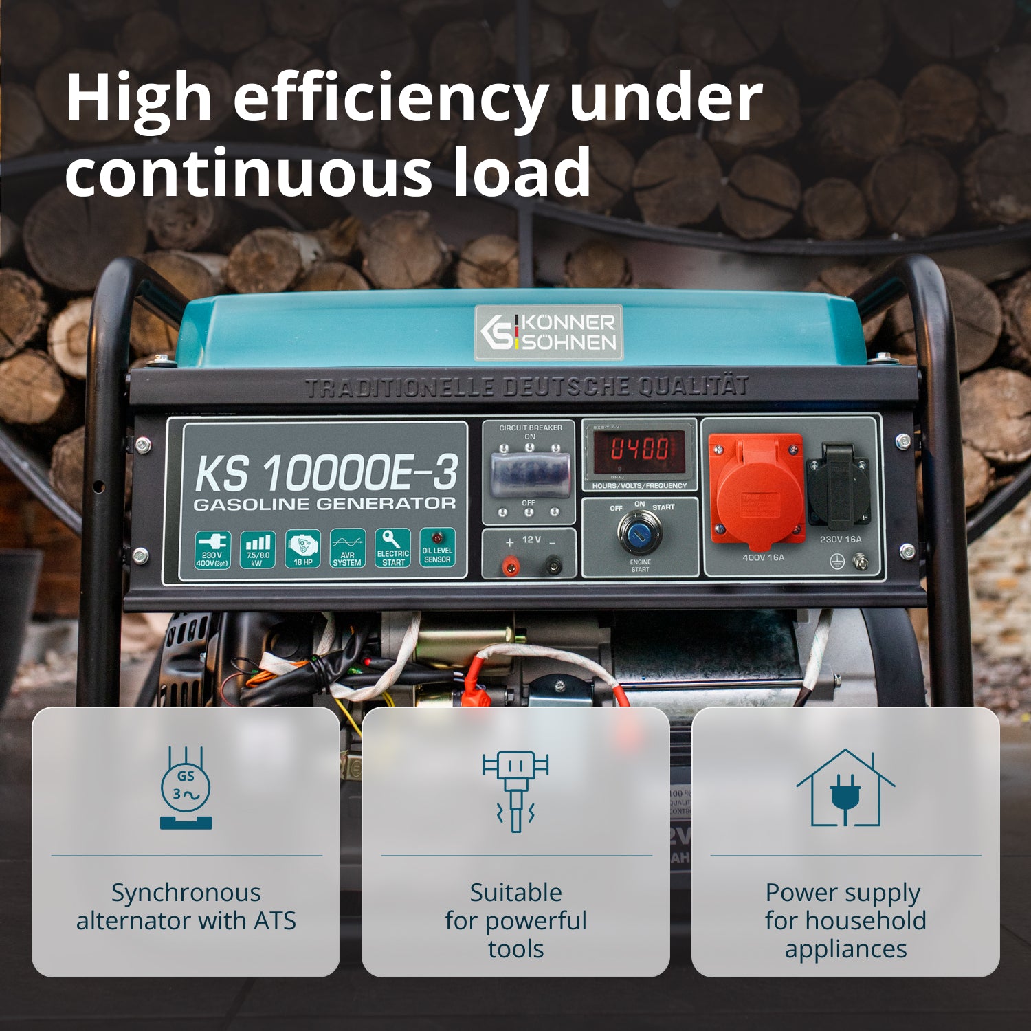 Gasoline generator "Könner & Söhnen" KS 10000E-3